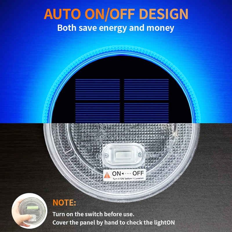 Solvix StepLights | 4er-Set Solar-Bodenleuchten | IP68 Wasserdicht | Klebemontage ohne Bohren | Für Garten, Terrasse & Wege