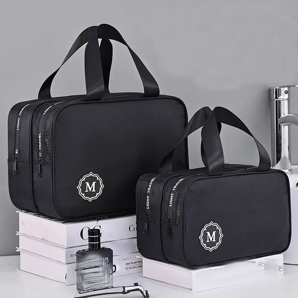 Kosmetiktasche mit Nass-Trocken-Trennung | Doppel-Layer Design | Wasserdicht & Großes Volumen | Unisex Reise-Organizer