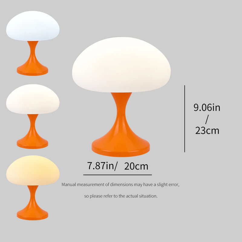 MushLume LED Tischlampe | Niedliches Pilzdesign | 3 Lichtmodi & 10 Helligkeitsstufen | Augenschonend | 20 × 23 cm