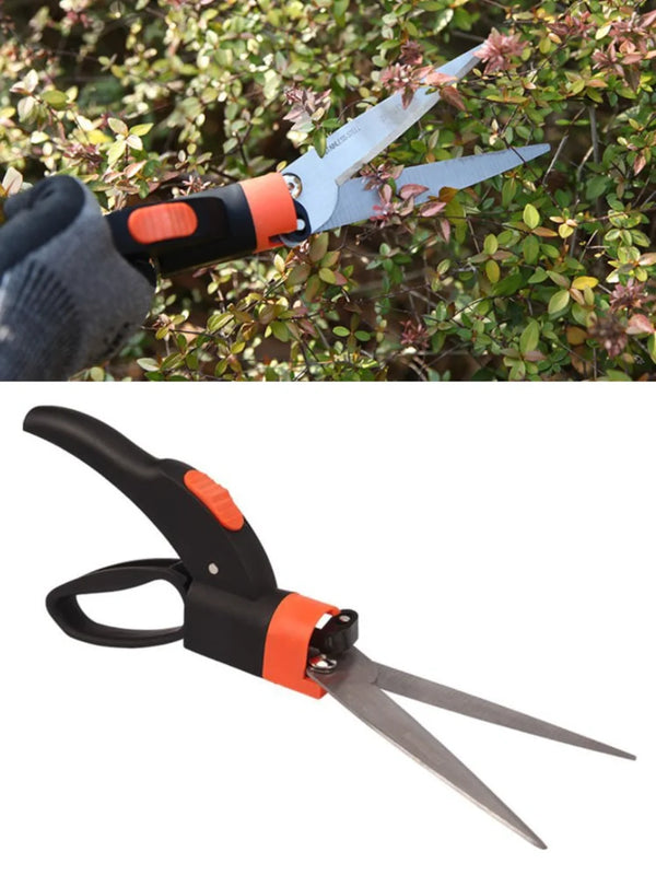 Trimvix EdgeSpin Gartenschere mit 360° drehbarem Schneidkopf | Präzisionsschere für Rasenkanten & Beete