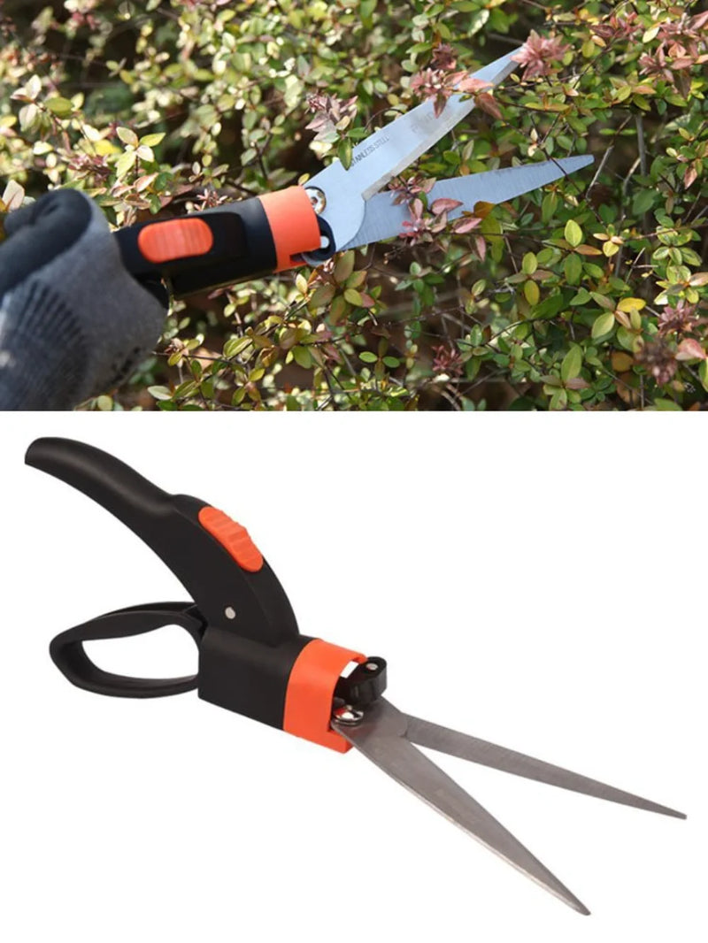 Trimvix EdgeSpin Gartenschere mit 360° drehbarem Schneidkopf | Präzisionsschere für Rasenkanten & Beete