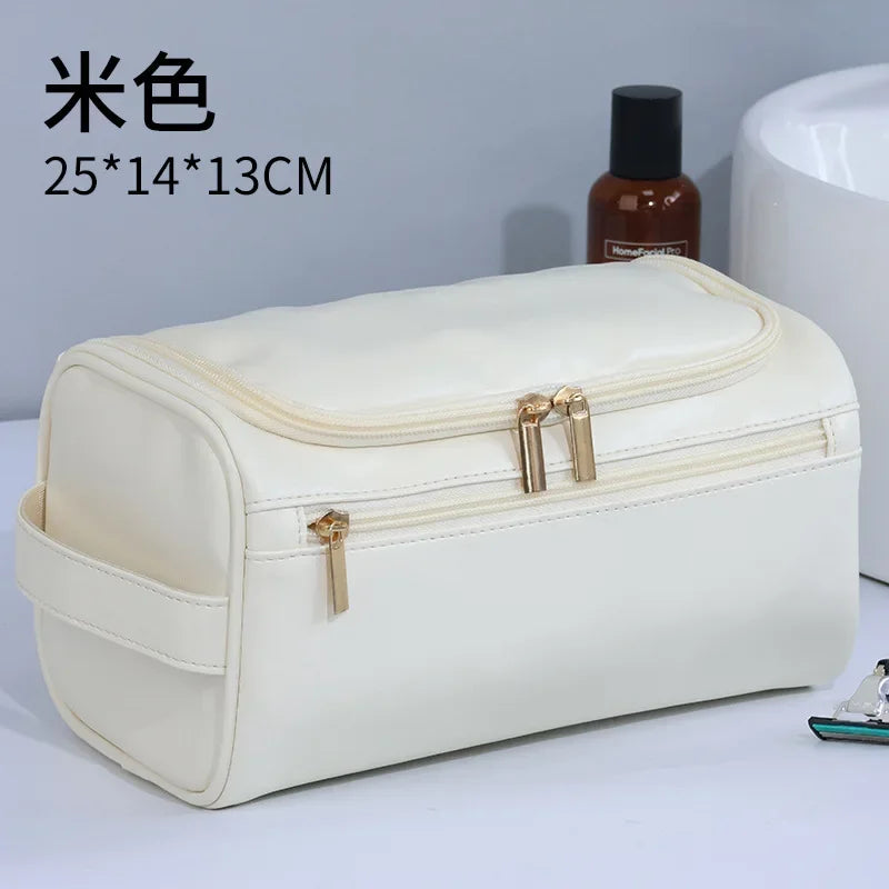 Kulturbeutel HERQVEST Classic | Vintage-Look & Hängesystem | Für Herren | Reisetasche für Kosmetik & Pflege