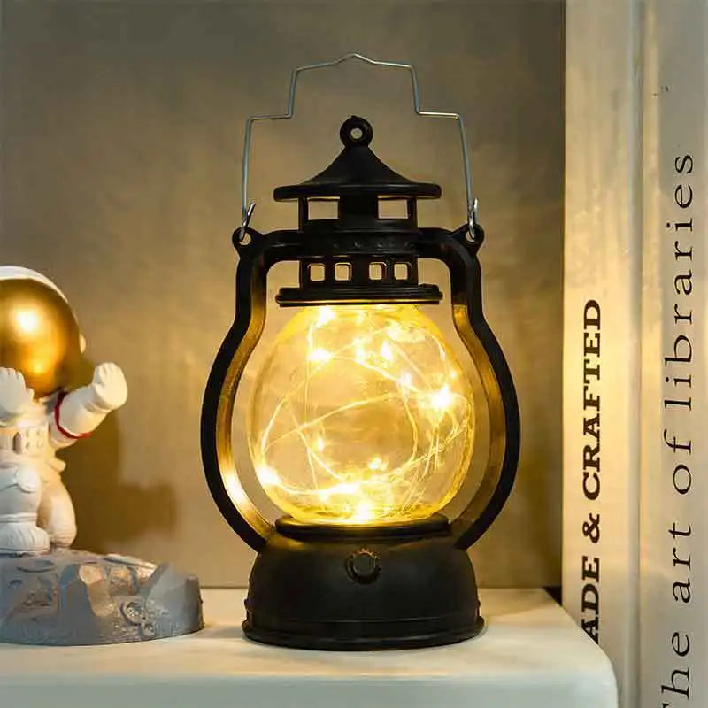 Luminara Retro-Laterne | LED Kerzenhalter | Batteriebetrieben & Sicher | Tisch- & Dekolicht 15×7×7 cm