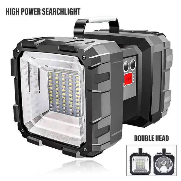 LED Akku-Strahler DualonX Pro | 40 W | Doppellampe mit 7 Lichtmodi | Wiederaufladbar & wasserdicht IP64 | Powerbank-Funktion
