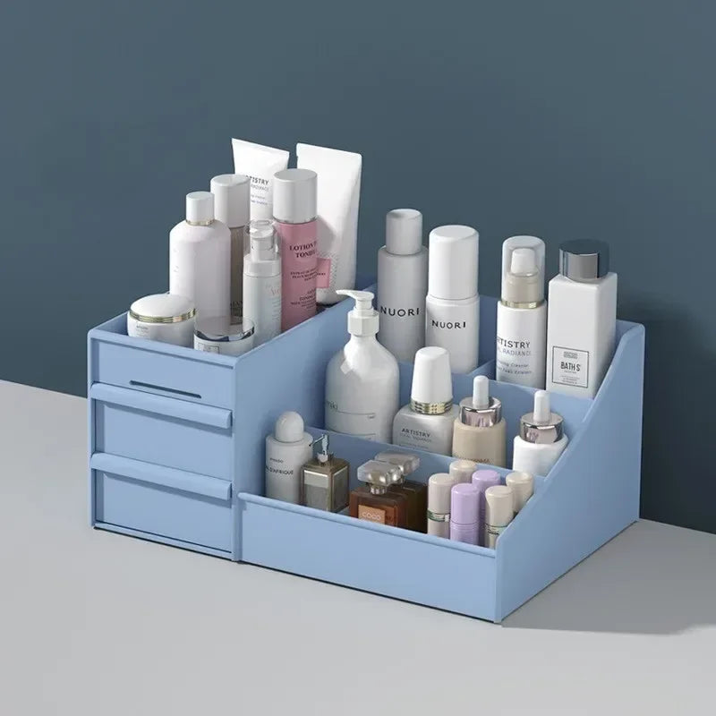 Cosmevo Kosmetik-Organizer mit Schubladen | Kompakte Schminkaufbewahrung für Bad & Schminktisch – Weiß, mobil & leicht zu reinigen
