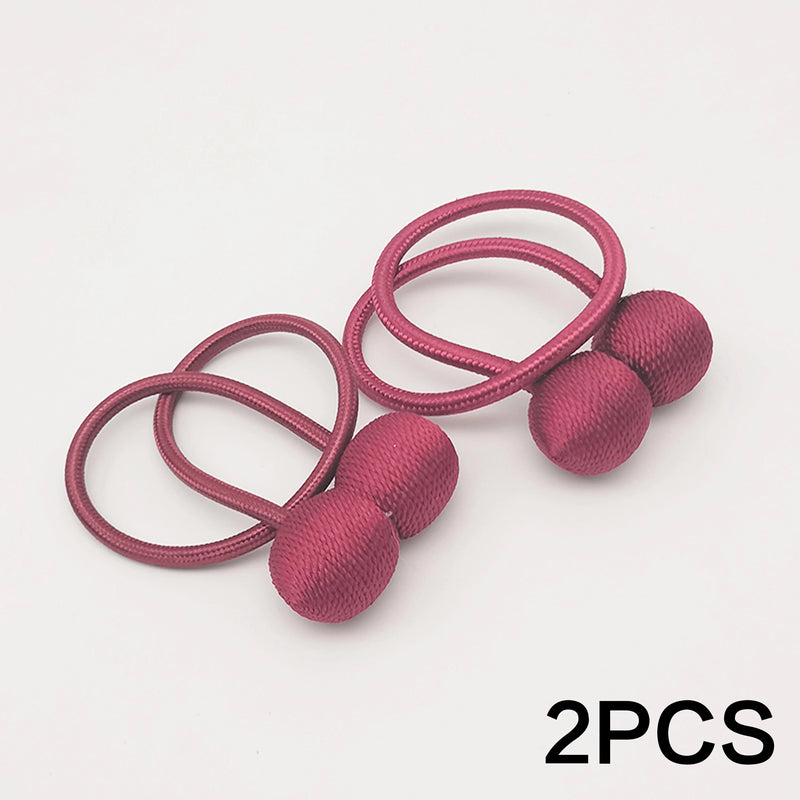 MagnoLuxe Vorhanghalter 2er-Set | Magnetische Kugel-Gardinenhalter im modernen Design | Flexible Kordel-Vorhangbinder für Wohnzimmer & Schlafzimmer