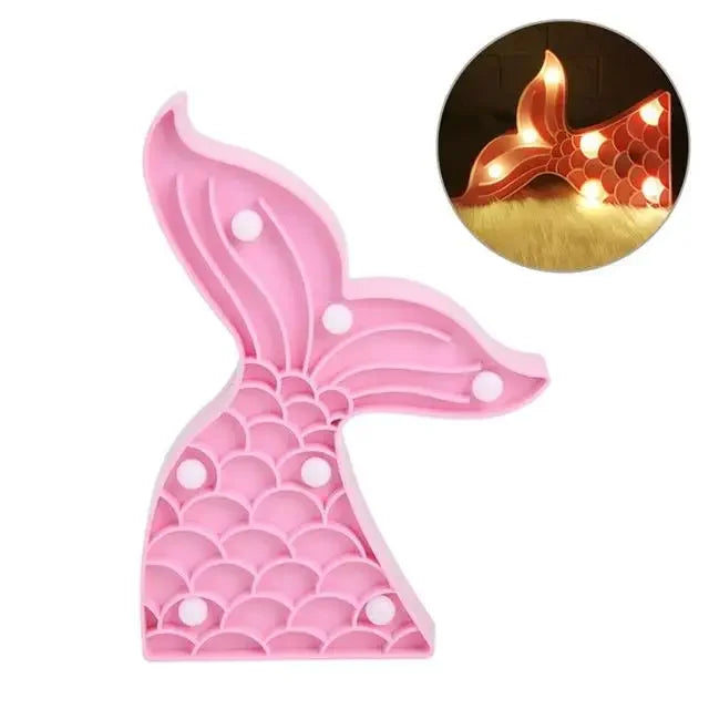 Meerjungfrau Lampe LumoTail | LED Nachtlicht | Warmweiß | Kinderzimmer & Partydeko