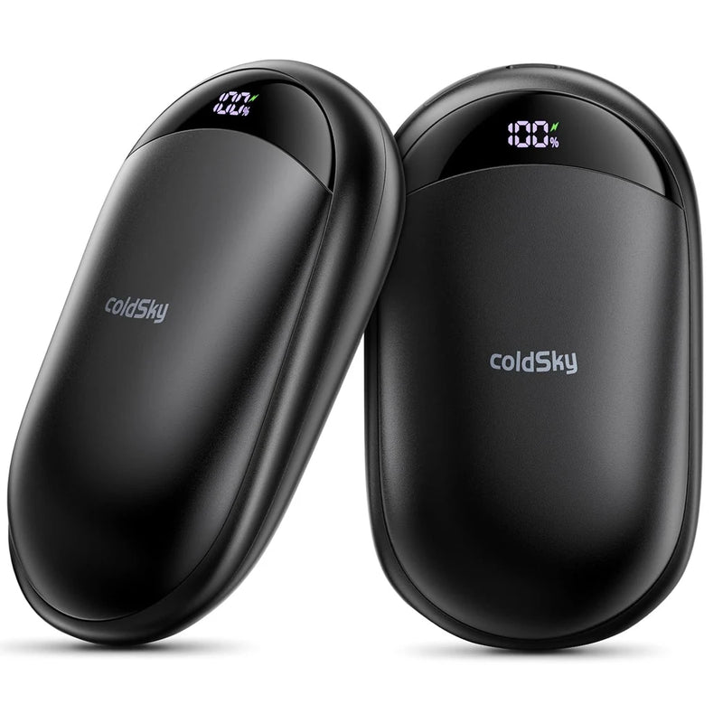 coldSky 2-in-1 Hand Warmers Rechargeable 2 Pack Magnetic Electric Hand Warmer with Digital Display, Portable Pocket Hand Warmer