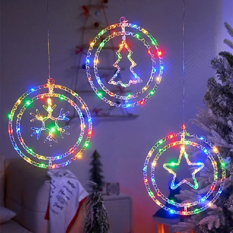 LED Weihnachtsring-Licht LumiRing | USB-betrieben | 8 Leuchtmodi | Warmweiß & Bunt | Deko für Weihnachten & Feste