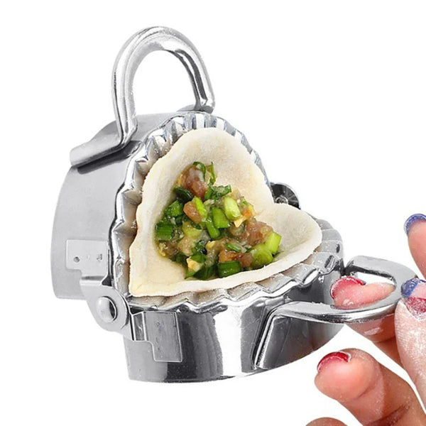 Teigtaschenformer DumpliChef | Edelstahl Maultaschen- & Ravioliformer | 7,5 cm & 9,5 cm Ø | Für Jiaozi, Empanadas & mehr