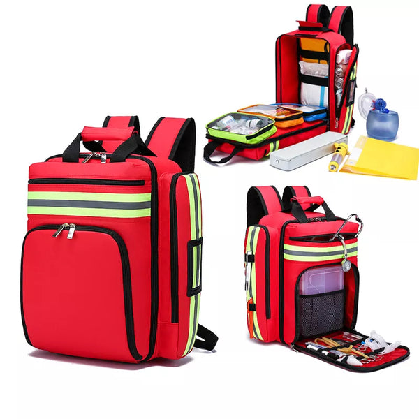 Notfallrucksack SafePak Rescue+ | Wasserdicht & Reflektierend | Für Erste Hilfe & Survival | 45×35×15 cm