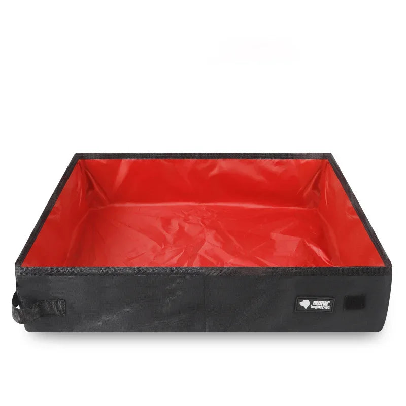 Faltbare Katzentoilette Travapet FlexPotty | Tragbare & wasserdichte Outdoor-Toilette für Katzen & kleine Hunde | 40×30×15 cm