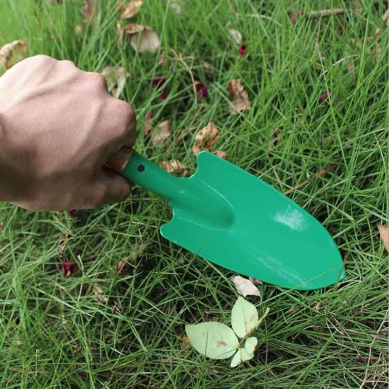 Floronix Gartenschaufel mit Holzgriff | Verstärkte Handschaufel für lockere & feste Böden | Leicht & handlich für Pflanzen und Gartenarbeit