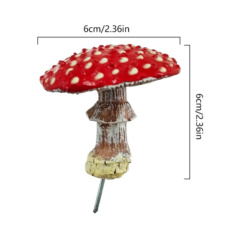 Leuchtende Mini-Pilzfigur Lumiora GlowShrooms | 3er-Set Garten-Deko aus Harz | Leuchtet im Dunkeln | Für Feengarten, Topfpflanzen & DIY-Landschaften