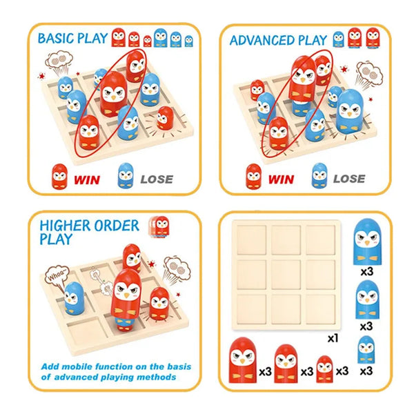 MindMatch Mini-Tic-Tac-Toe | Party- & Familienspiel | Interaktives Puzzle | Kompakte Spielversion