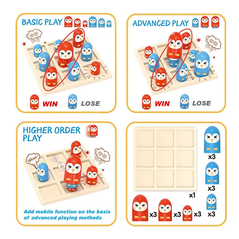 MindMatch Mini-Tic-Tac-Toe | Party- & Familienspiel | Interaktives Puzzle | Kompakte Spielversion