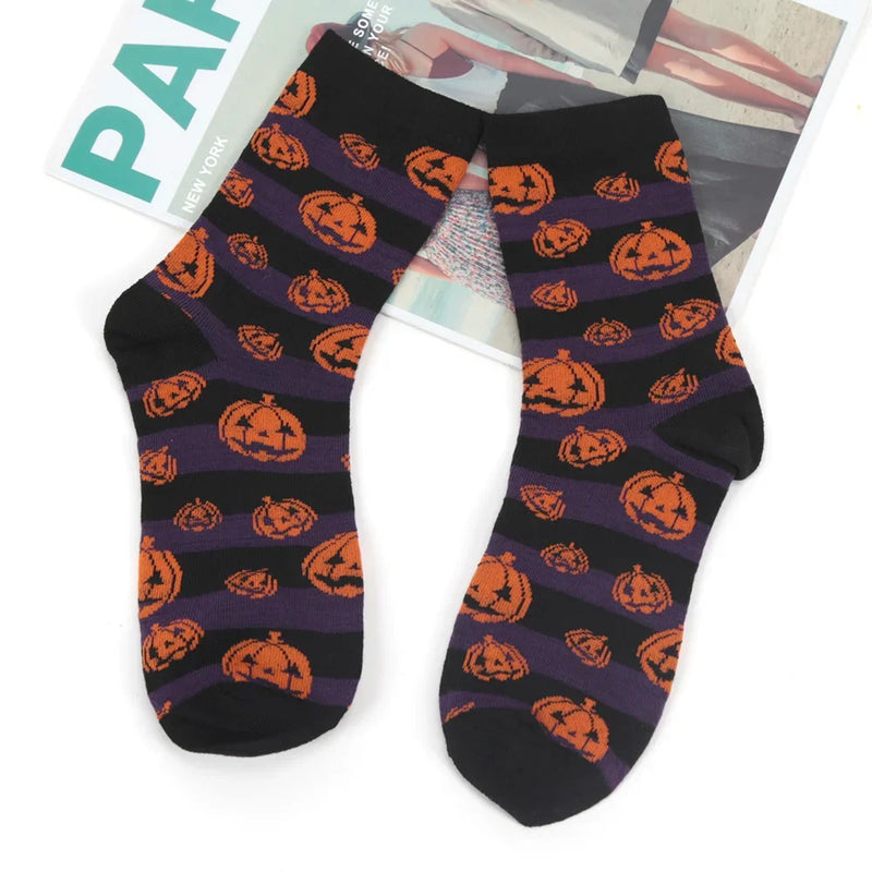 SpookySteps | Halloween Socken | Unisex | Knochen & Spinnennetz Design | EU 36–43