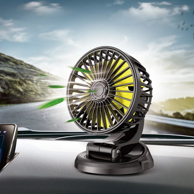 Ventoro Auto-Ventilator 12V/24V/5V | USB oder Zigarettenanzünder | Drehbar & Kompakt | Für PKW, LKW, SUV, Wohnmobil & Büro