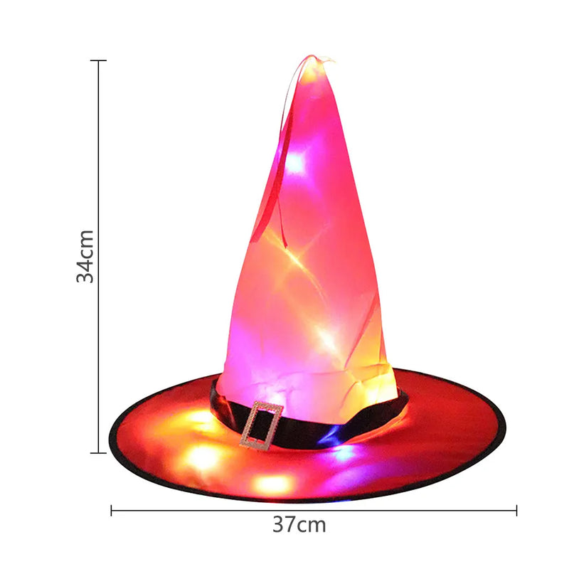 LumoHex | Leuchtender Hexenhut | Halloween Kostüm | Für Kinder & Erwachsene