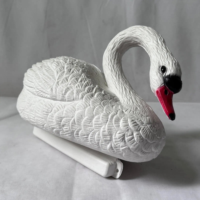 AquaGrace Schwimmender Schwan | Realistische Teichdekoration | Wasserdicht & Langlebig | 30 cm