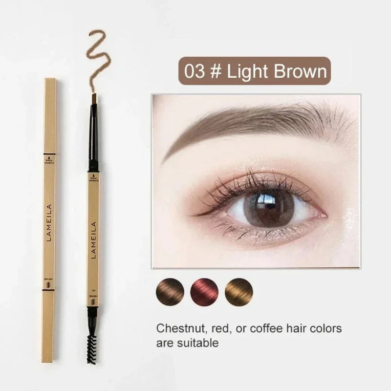 Augenbrauenstift BrowCraft DuoShape | 2-in-1 mit Dreiecksspitze & Bürste | Wasserfest & Präzise | 15,5 cm