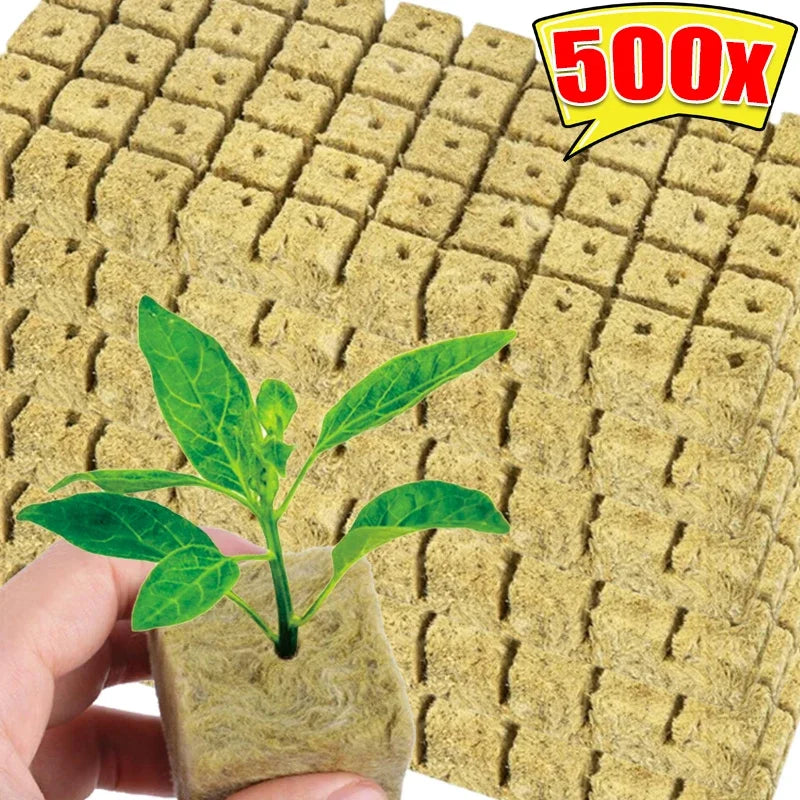 HydroBloom Anzuchtwürfel für Hydrokultur | Steinwollfreie Pflanzenwürfel | Ideal für Gemüse, Kräuter & Blumen | 50/100/200/300/500 Stück