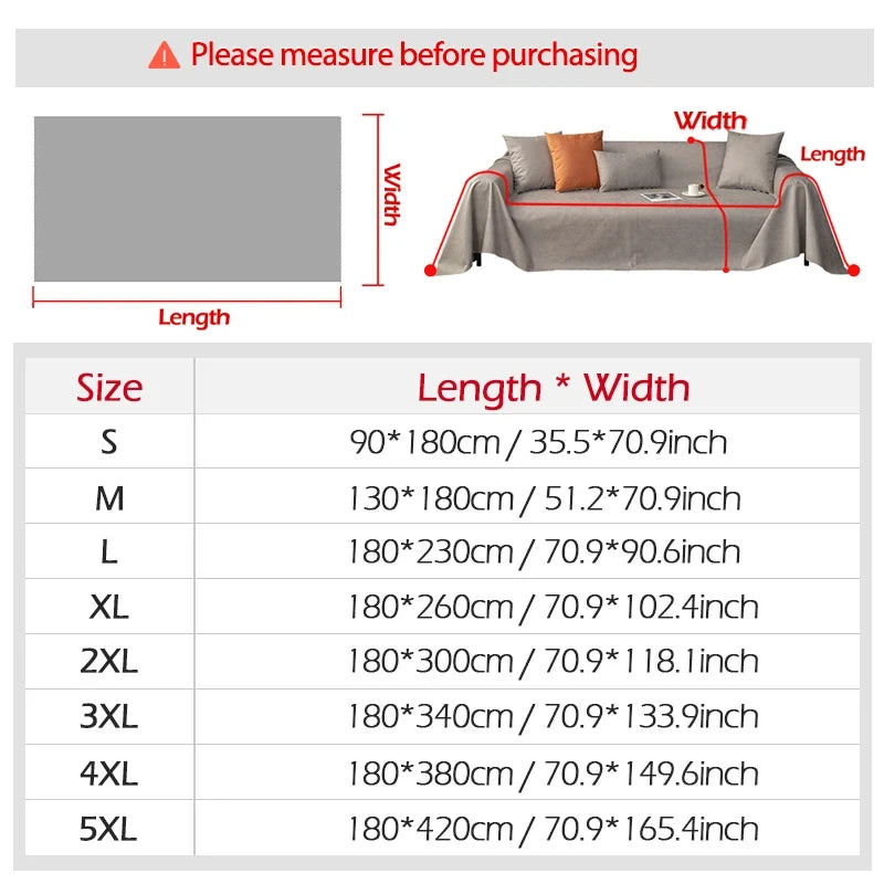 HomeGuard Sofa-Decke | Wasserdicht & Kratzfest | Staubschutz & Allround-Überwurf | Für Sofa, Bett & Wohnraum