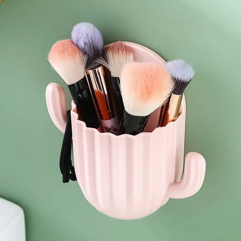 Selbstklebender Wandhalter CactoHold | Zahnbürsten- & Bad-Organizer | Ohne Bohren | 14,5 × 14,5 cm