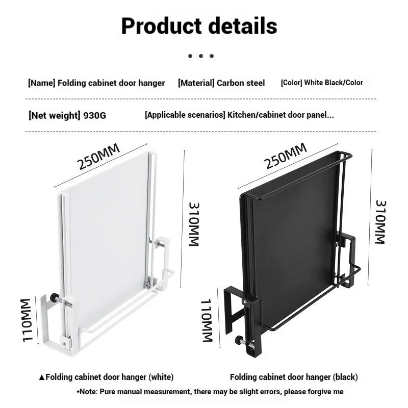 Faltbares Küchenregal | Carbonstahl | Platzsparender Arbeitsplatten- & Schrank-Organizer