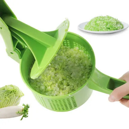 Drylino PressFit Gemüsepresse mit Griff | Wasserentsafter für Füllungen & Gemüse | Ideal für Dumplings & Kraut