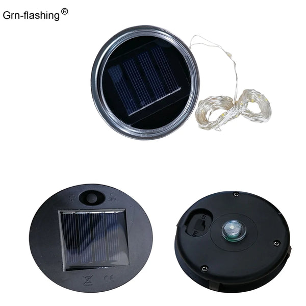 LumiDeck Solar-Deckel Lichterkette | Wasserdicht & Lichtgesteuert | Für Glasdeko & Gartenbeleuchtung