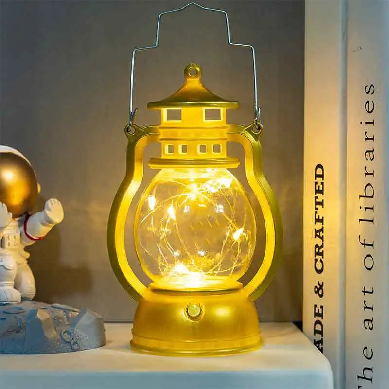 Luminara Retro-Laterne | LED Kerzenhalter | Batteriebetrieben & Sicher | Tisch- & Dekolicht 15×7×7 cm