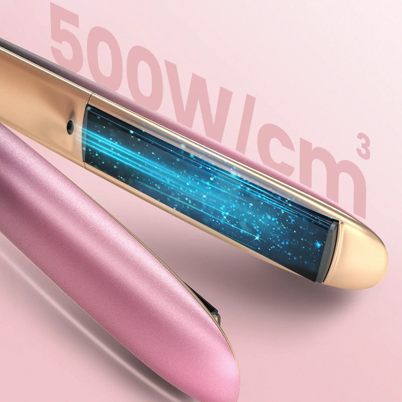 Silqueon 2-in-1 Glätteisen & Lockenstab Roségold | Titanium Floating Plates | 100–240V Reisespannung | Inkl. Zubehör & Hitzeschutzhandschuh