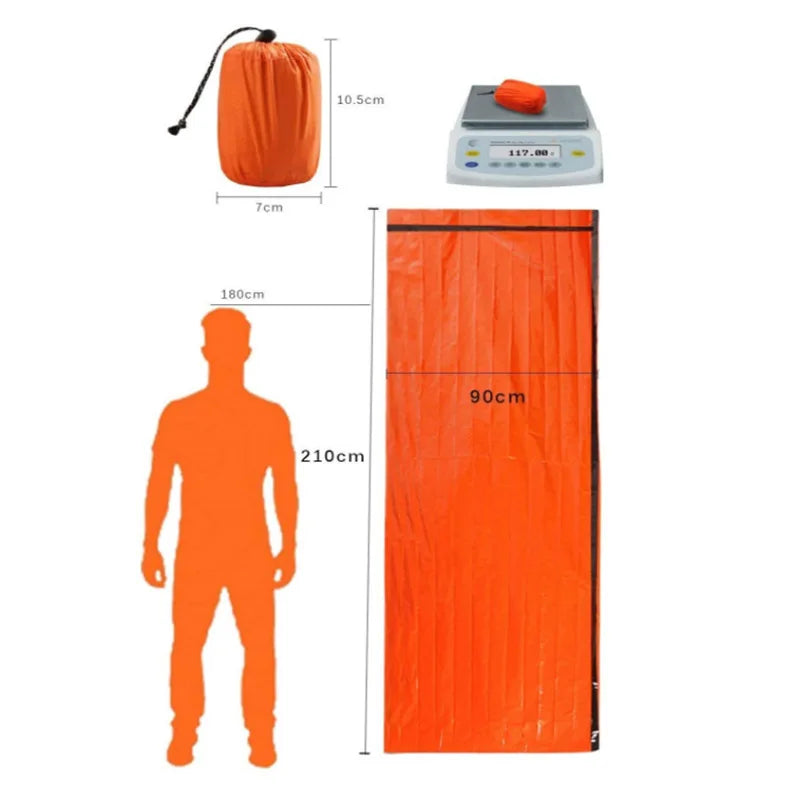 ThermoSafe Bivy | Notfall-Schlafsack | Wasserdicht & Wärmereflektierend | Ultraleicht für Camping & Rettungseinsätze