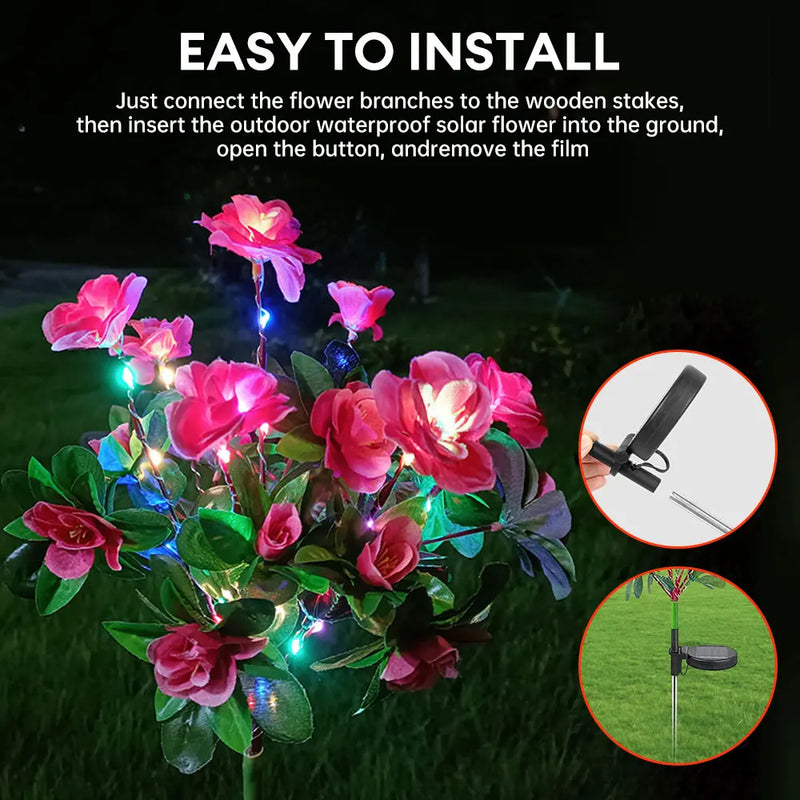 Solar Gartenlampe Lumosia | LED Azaleen | Wetterfest & Kabellos | 8h Leuchtzeit