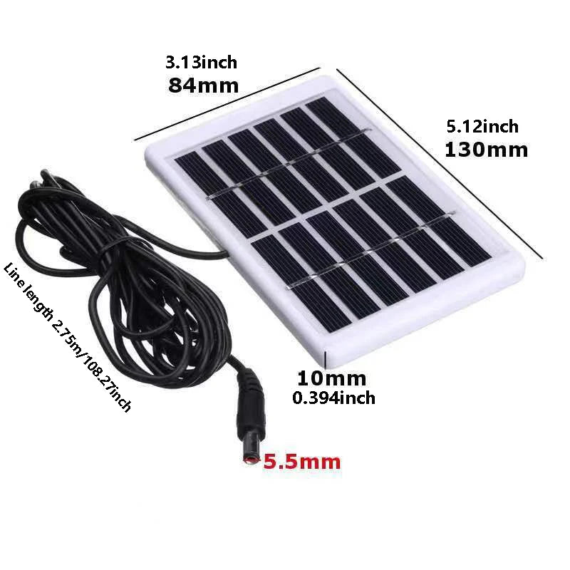 Mini-Solarmodul Voltiva 6V | 1,2 W Polykristallin | DC5521-Anschluss | Kompakt & Leicht | 8,4 × 13 × 1 cm