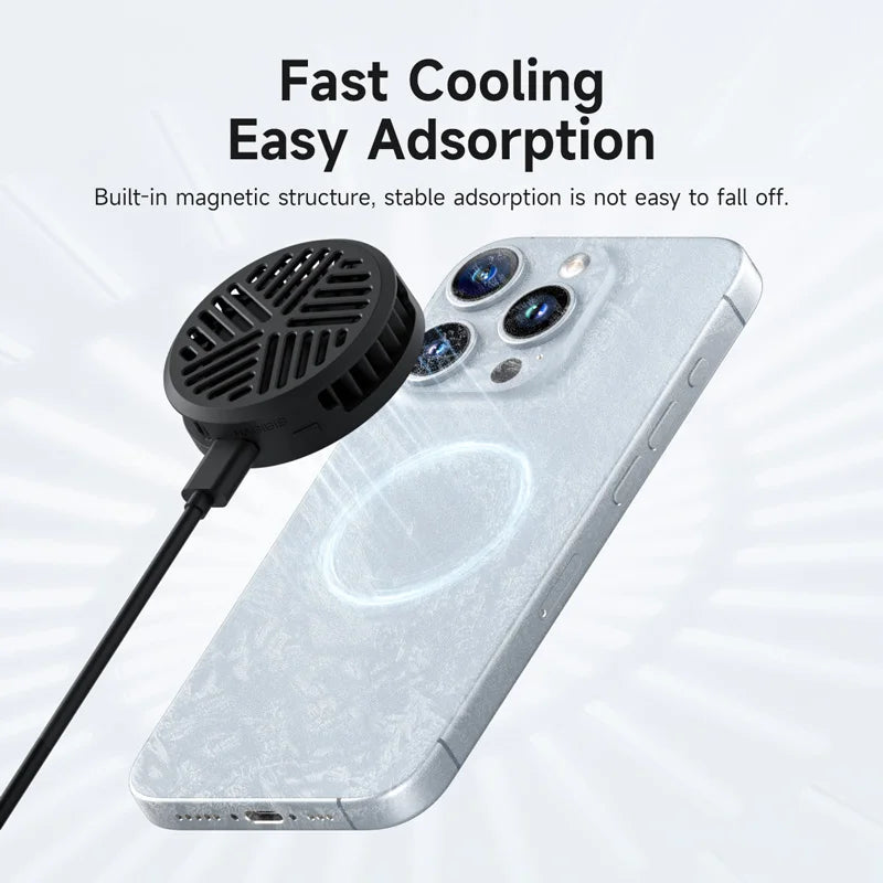 SmartCool Pro | Halbleiter-Kühlung & Lüfter | Ultraleise Handy-Kühleinheit | 3-Stufen Luftstrom