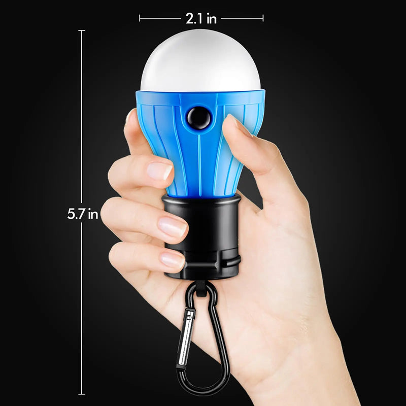 Zeltlampe LumoTrek mit Karabiner | 3 Leuchtmodi & 3 LEDs | Kompakt & Leicht | Für Camping, Wandern & Notfälle