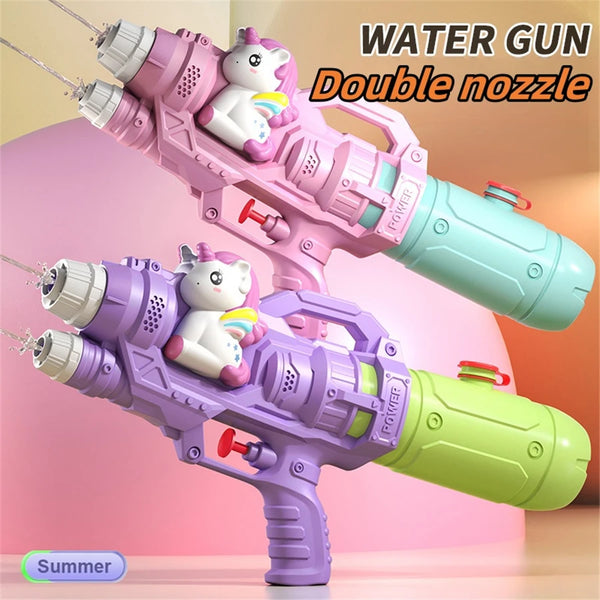 AquaKraxx Wasserspritzspielzeug für Kinder | Dinosaurier, Enten & Haie | Doppel-Sprinkler & Wasserpistolen | Perfekt für Garten, Strand & Pool