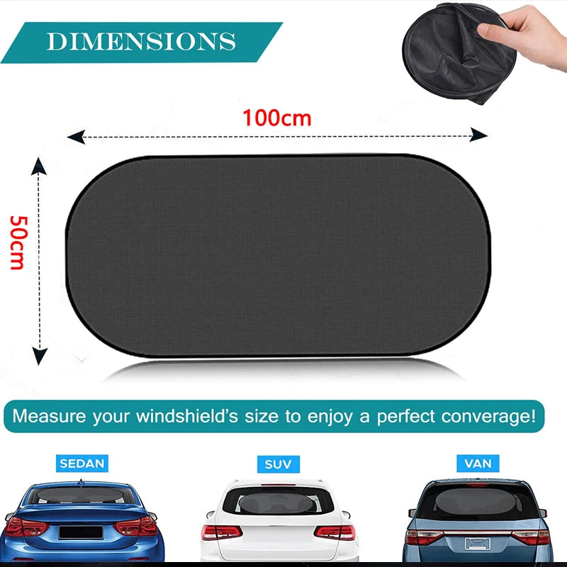 Shadelex ProShield Auto Sonnenschutz Set | Für Front-, Heck- & Seitenfenster | 99 % UV-Schutz | Mit Saugnäpfen | Faltbar & hitzereduzierend