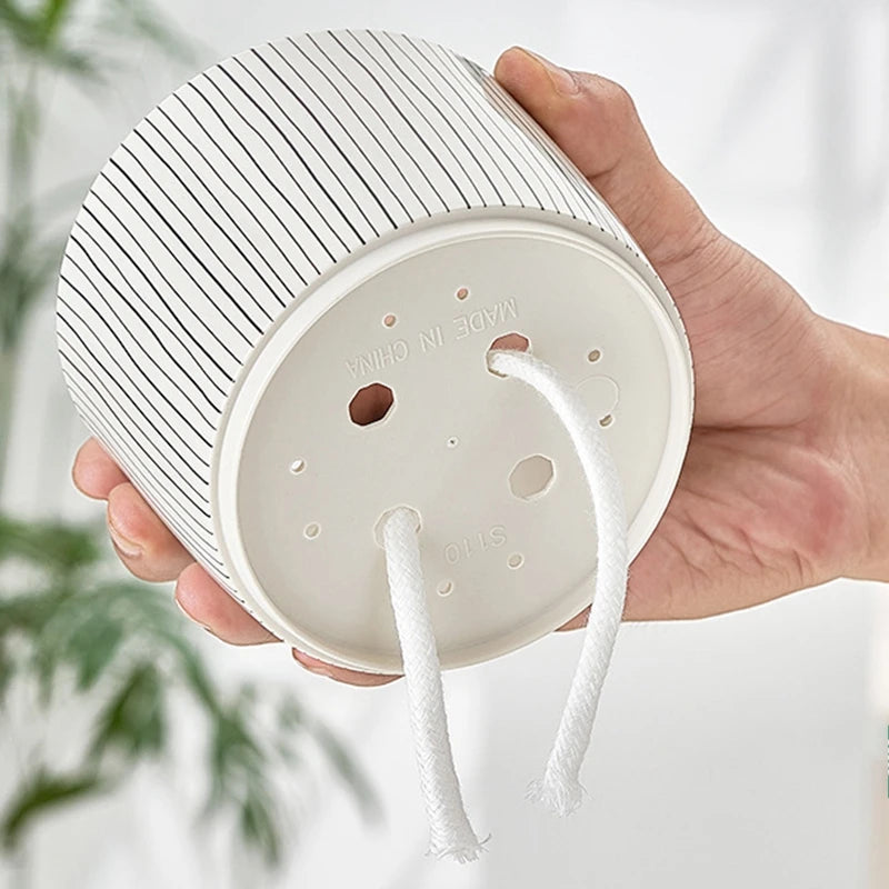 FLORANO Blumentopf | Kunststoff mit Wasserspeicher | Abnehmbar | Design Ice-Crack & Zebra