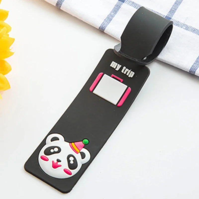 Taggidoo Kofferanhänger aus Silikon mit Tiermotiv | Adressschild für Reisen & Gepäck | Boarding Tag für Koffer & Taschen