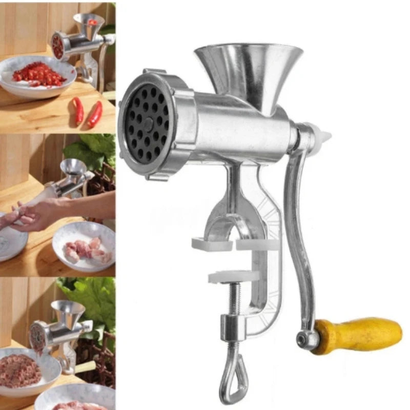 Fleischwolf Kraftivo | Manuell | Aluminiumlegierung | Für Hackfleisch, Wurst & Teig