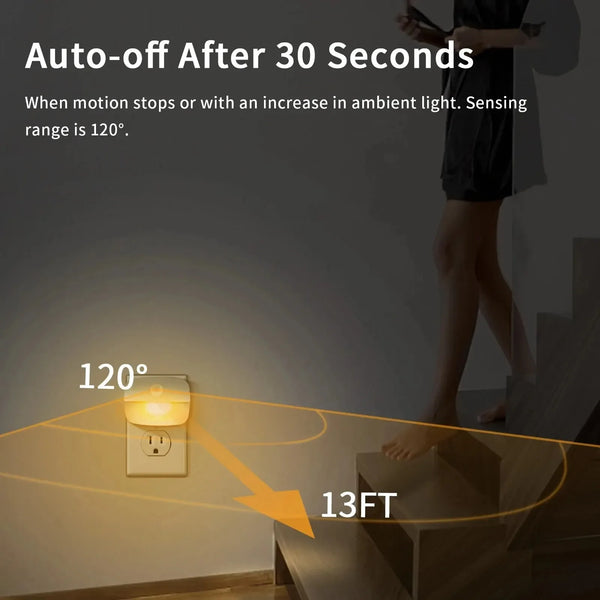 LumoSense LED Nachtlicht | Mit Bewegungs- & Lichtsensor | Dimmbar & Energieeffizient | Warmweiß & Kaltweiß