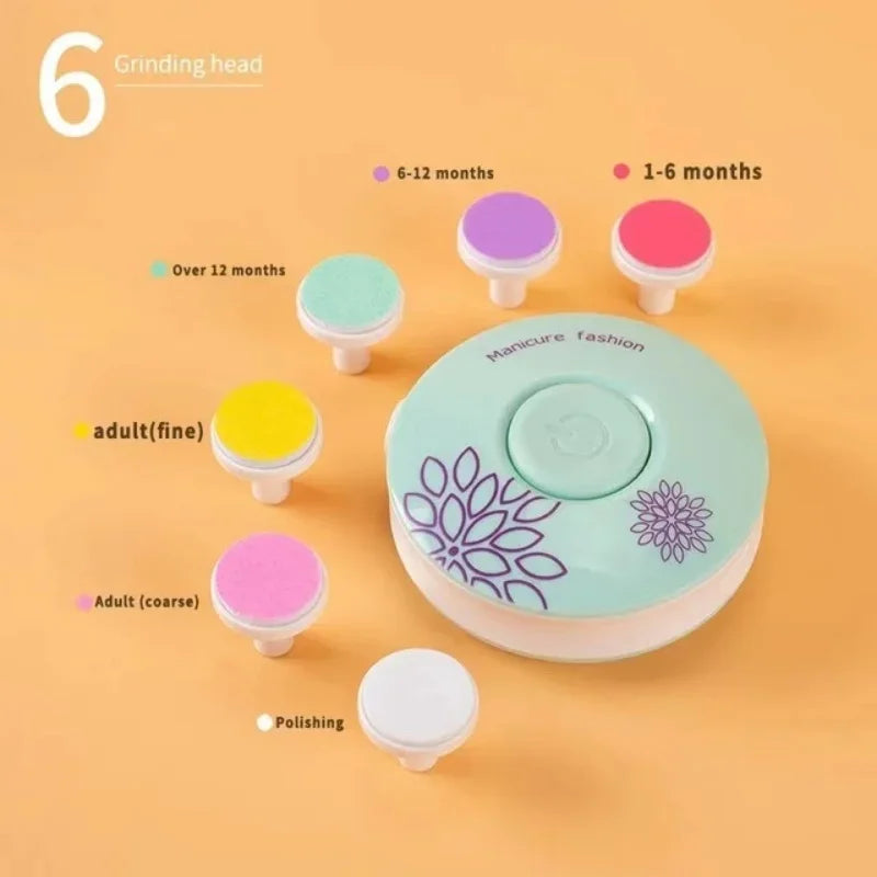SoftTrim BabyCare Elektrischer Baby-Nageltrimmer | Sanfter Nagelpolierer für Babys & Kinder | Sicher & geräuscharm | Für Neugeborene & Kleinkinder