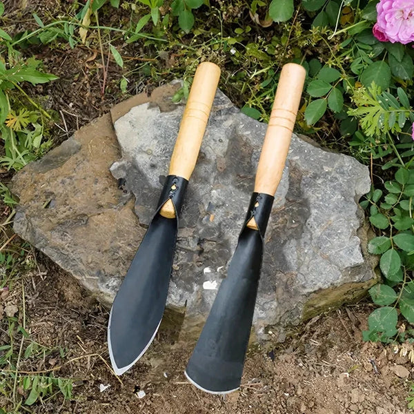 Florabrix 2er Set Garten-Kellen aus Metall | Robuste Handschaufeln zum Graben, Pflanzen & Jäten