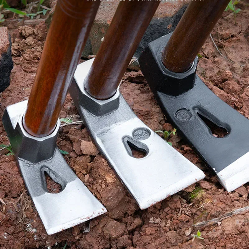 Rootnix Handhacke für Gartenarbeit | Schmiedeeisen & Aokaholz | Unkrautjäten, Graben & Nagelziehen | 30 cm