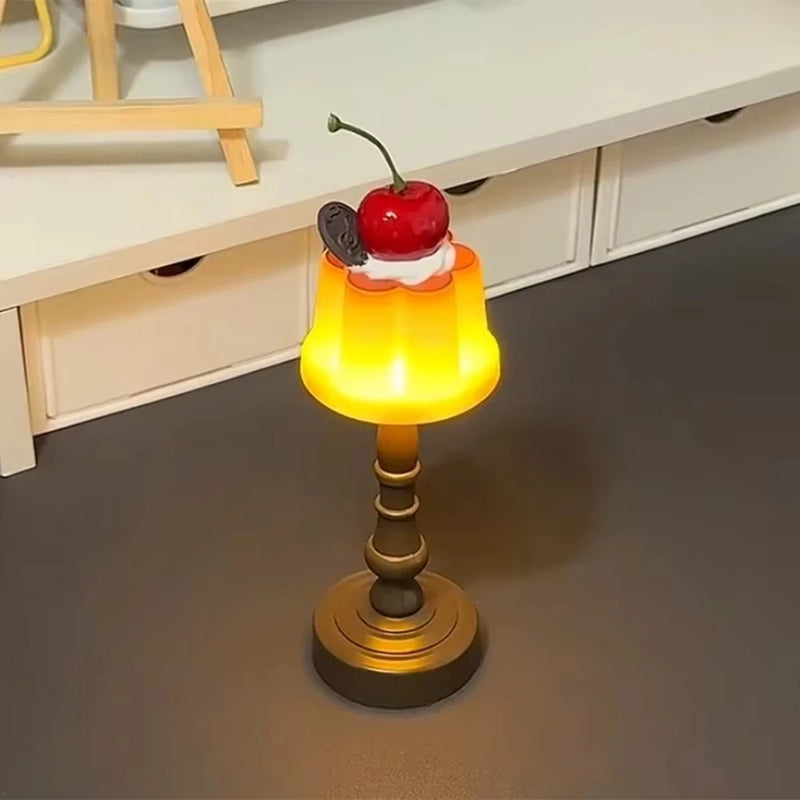 PuddiGlow Mini Nachtlicht Pudding-Design | Weiches Licht & Batteriebetrieb | Kindgerecht & Verspiel