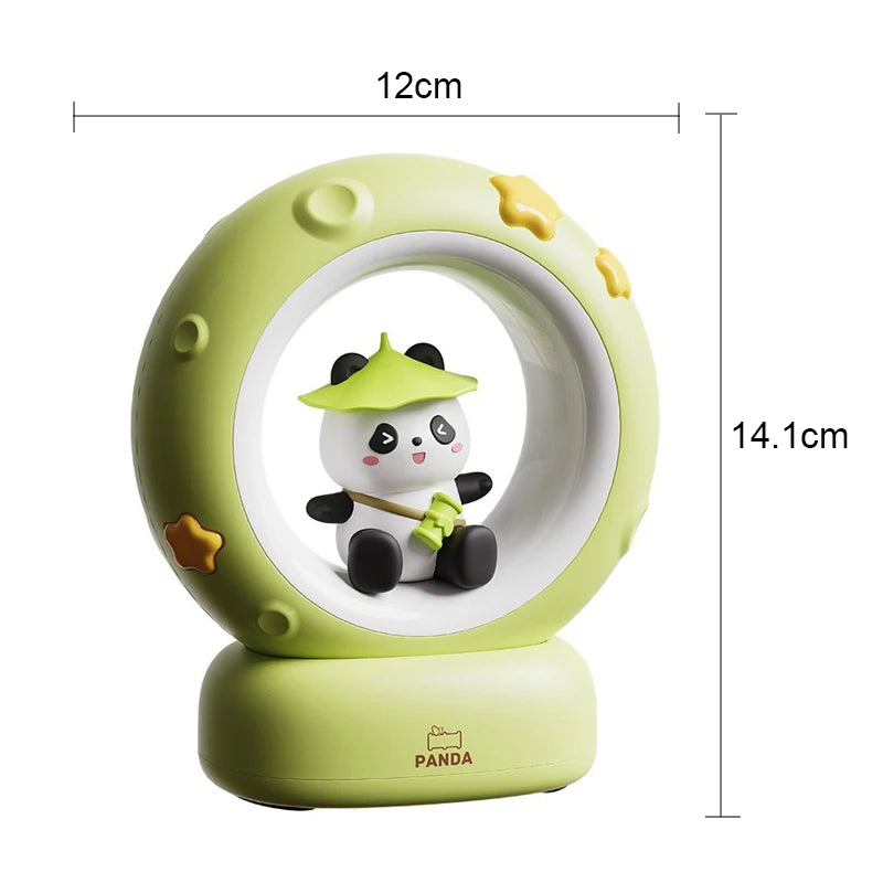 Cosmiboo Panda Astronaut Nachtlicht für Kinder | Weiches LED-Licht & Augenschutz | USB Aufladbar | Silikonlampe mit Akku