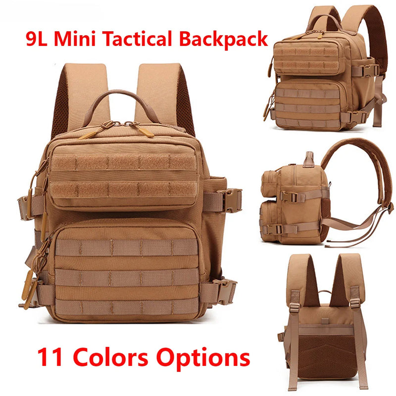 Tactivo Mini-Rucksack 9L | MOLLE-Outdoorrucksack | Kompakt & Strapazierfähig | Für Wandern, Camping & EDC